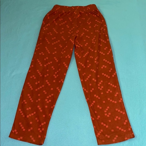 CAT & JACK brown orange print pajama pants elastic waistband soft cozy NEW SZ 8 - Picture 2 of 7